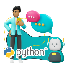 Умный чат-бот на Python - КИБЕРшкола программирования для детей, компьютерные курсы для школьников, начинающих и подростков - KIBERone г. Краснодар